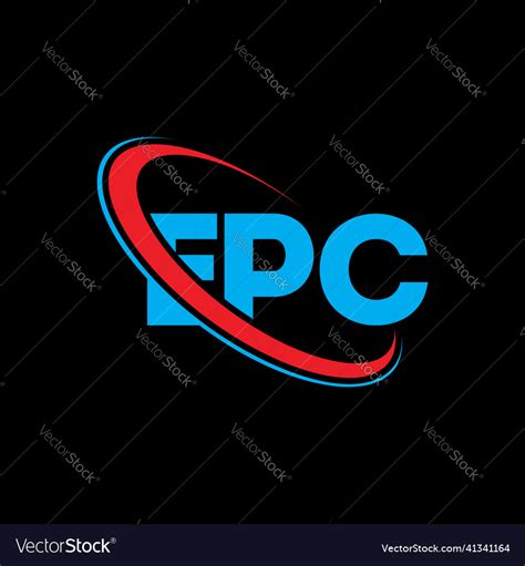 Epc logo letter design Royalty Free Vector Image