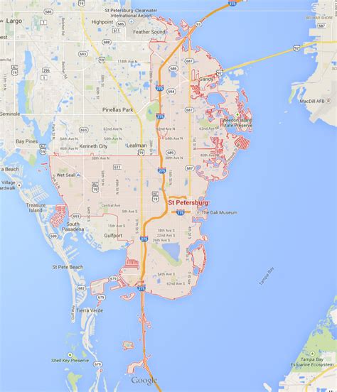 St. Petersburg Florida Map