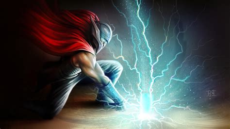 Thor Thunder Hammer Art Wallpaper,HD Superheroes Wallpapers,4k ...