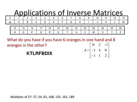 PPT - Applications of Inverse Matrices PowerPoint Presentation, free ...