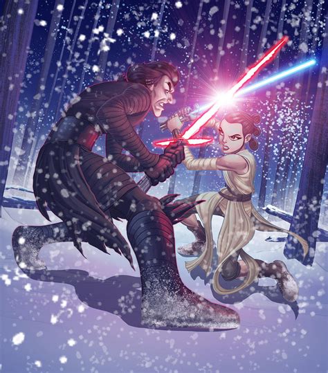 Kylo Ren vs. Rey by MBorkowski on DeviantArt