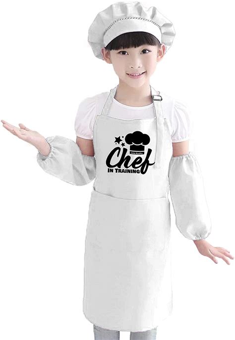 Kids Aprons for Cooking and Baking - 4 Piece Set, Kids Aprons for ...