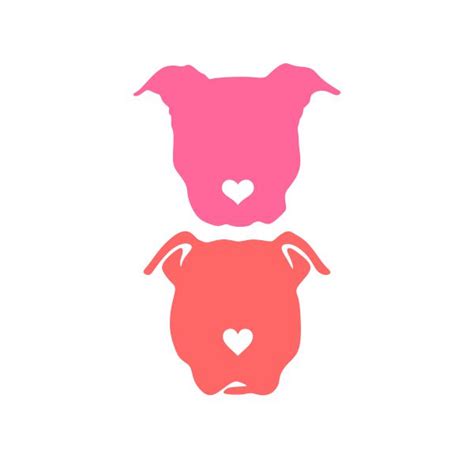 Heart Nose Pitbull Silhouette Cuttable Design | Apex Designs & Fonts