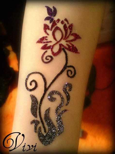 Latest glitter tattoo designs - Shimmery temporary tattoos