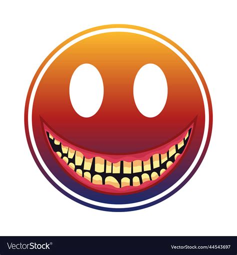 Scary face emoji design Royalty Free Vector Image