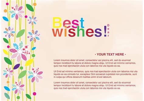 Best Wishes Card with Flowers | Best wishes card, Card templates, Happy ...