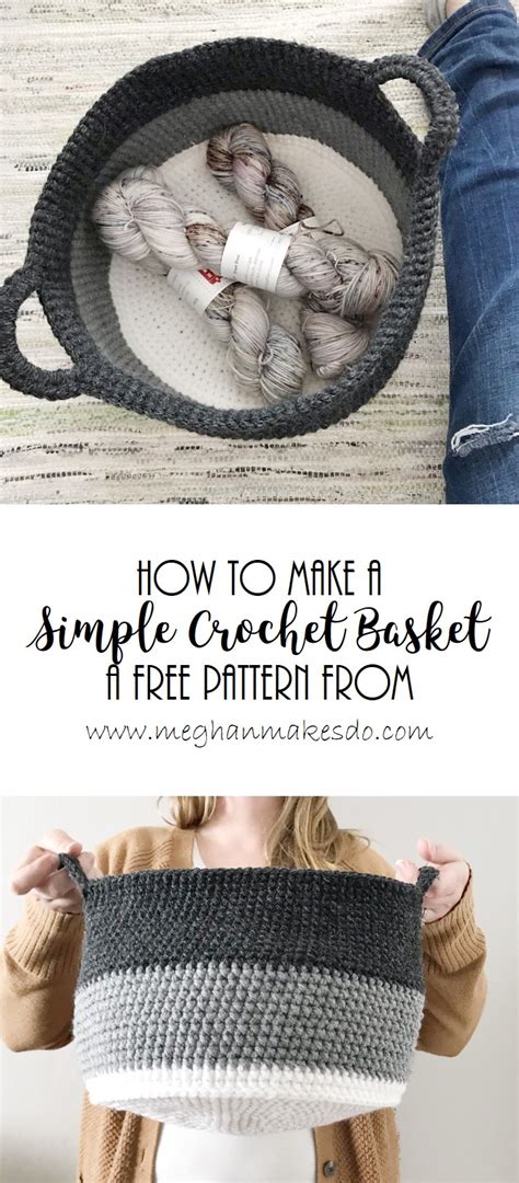 A Simple Crochet Basket-Free Crochet Pattern — Meghan Makes Do