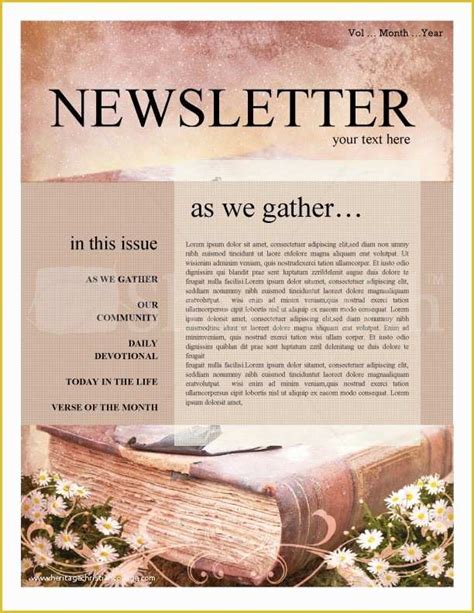 Free Printable Newsletter Templates for Church Of Childcare Newsletter ...