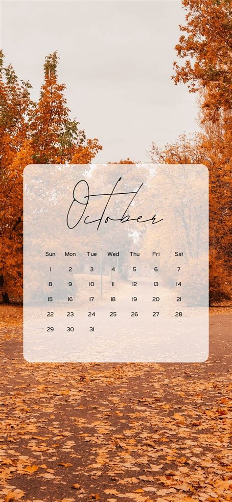 October Calendar Wallpaper Aesthetic Backgrounds (2024) - AnjaHome