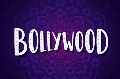 Free Vector | Bollywood lettering with mandala wallpaper