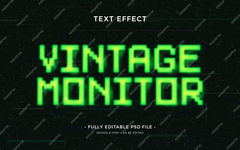 Premium PSD | Vintage crt screen text effect