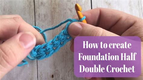 Foundation Half Double Crochet Tutorial - YouTube