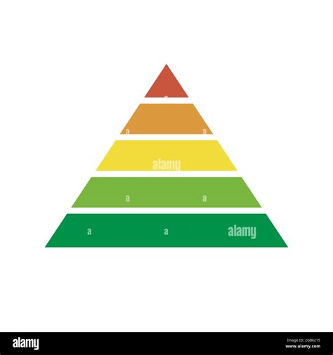 pyramid scheme 5 five steps. vector hierarchy chart level graph, green ...