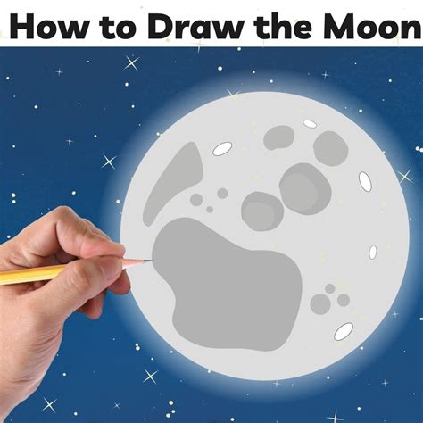 How To Draw The Moon | Easy Moon Drawing For All Ages