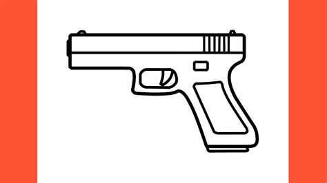 How To Draw A Easy Gun Step By Step