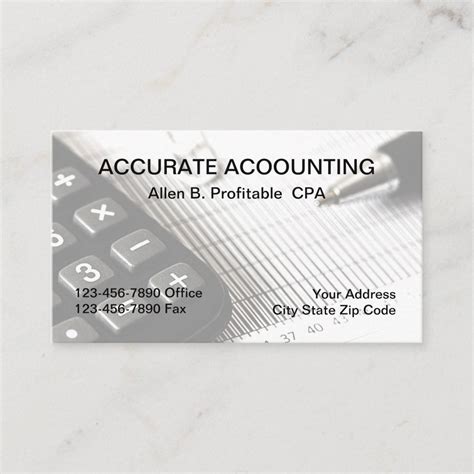 CPA Accountant Business Card | Zazzle