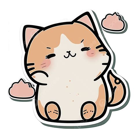 Kitty Kartun Kucing Lucu Stiker Anak Kucing, Kucing, Kucing Kartun ...