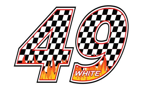 Race Car Numbers SVG