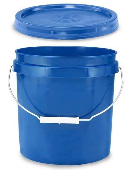 2 Gallon Bucket w/ Lid (Blue) - The Ceramic Shop