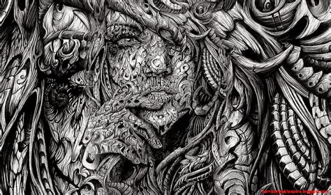 Abstract Art Faces Black And White | Amazing Wallpapers