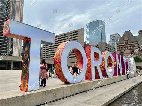 Toronto Sign Nathan Phillips Square Downtown Editorial Stock Photo ...