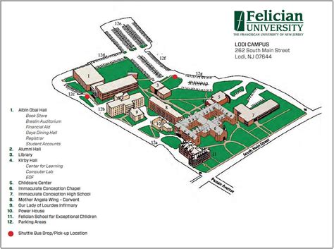 Lourdes University Campus Map - Oconto County Plat Map