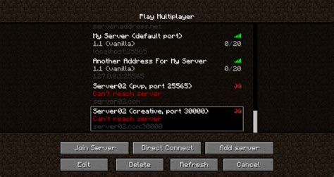 Minecraft Java Edition Servers