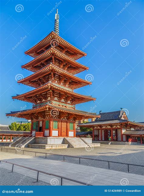 Shitennoji Temple in Osaka stock image. Image of japan - 51426989