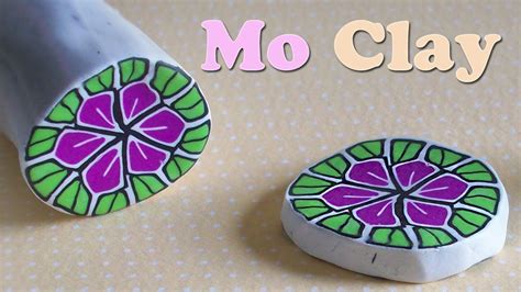 DIY Polymer Clay flower cane - kaleidoscope technique - YouTube