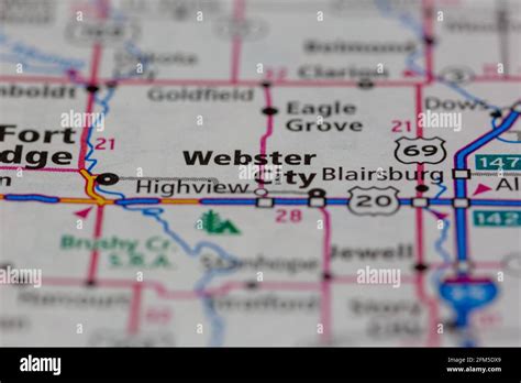 Webster city on a map hi-res stock photography and images - Alamy