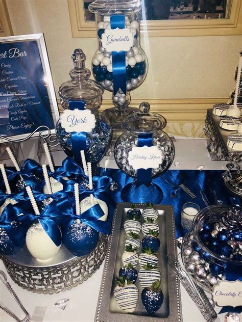 Royal Blue, Silver and White Wedding Party Ideas | Photo 2 of 17 | Blue ...