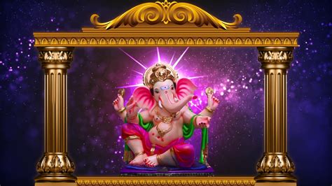 Lord Ganesha Free Animated Motion Video | Ganpati Motion Background HD ...