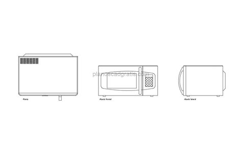 Horno De Microondas - Planos CAD