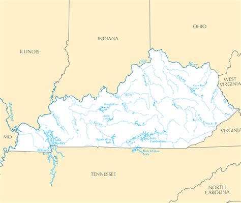 Kentucky Rivers And Lakes • Mapsof.net