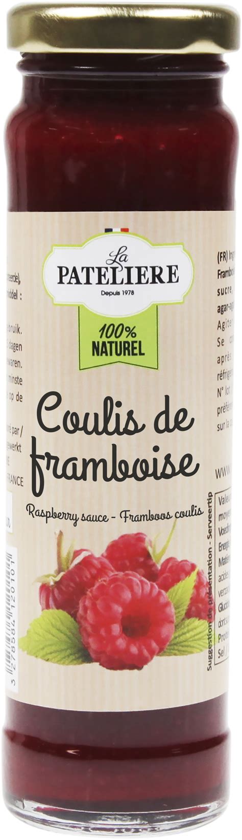 Coulis de framboise 100 % naturel 165 g - Planète Gateau