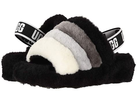 UGG Fluff Yeah Slide (Black Multi) Women's Slippers in 2020 | Fluffy ...