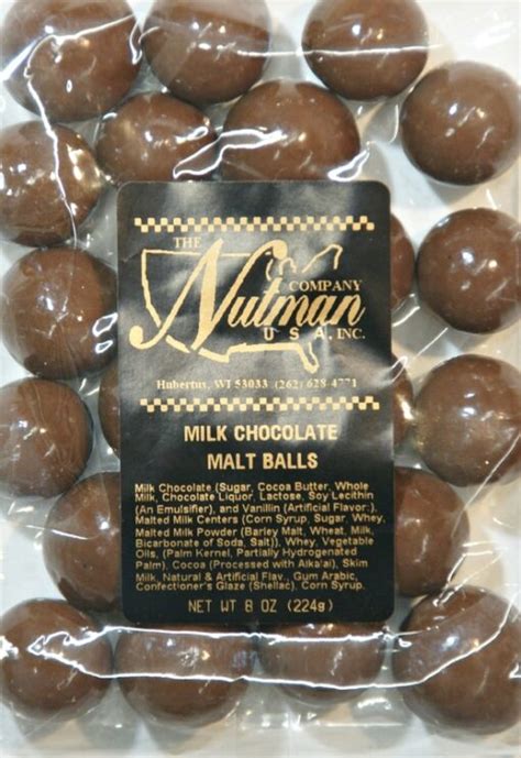 Chocolate Malted Milk Balls - Milk (8 oz) - The Nutman Company USA, Inc.