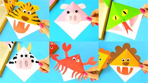 10 Animal Corner Bookmarks - how to make and ideas for kids - YouTube