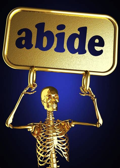 abide word and golden skeleton 7346701 Stock Photo at Vecteezy