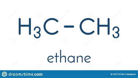 Ethane Natural Gas Component Molecule. Skeletal Formula. Stock Vector ...