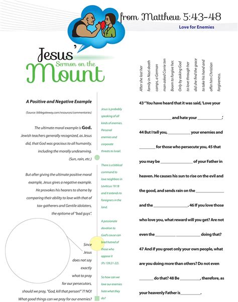 Sermon On The Mount Beatitudes For Kids