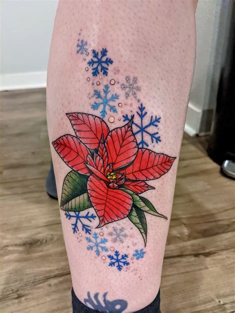 Poinsettia by Rose at Dear Heart Tattoo in Portland, OR : r/tattoos