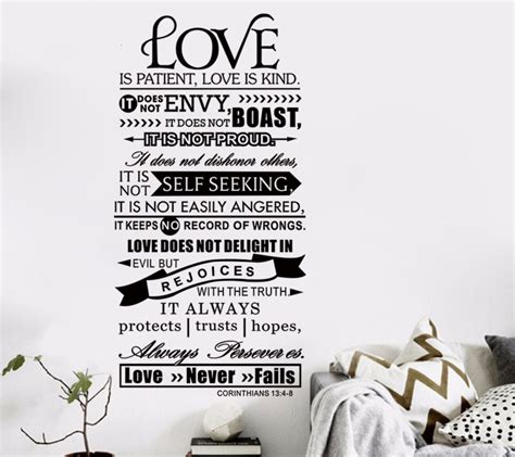 "Love Is Patient" Vinyl Wall Sticker | Love is patient