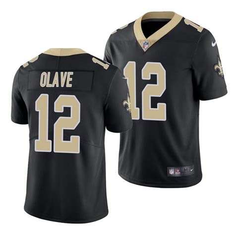 Men's New Orleans Saints #12 Chris Olave Nike Black Vapor Untouchable ...