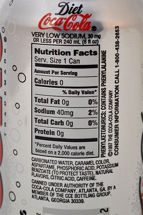 Diet Coke Nutritional Facts