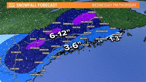 Maine weather forecast: Snow on the way Wednesday into Thursday ...