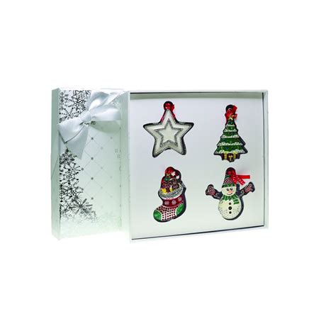 Set 4 decoratiuni, BB, Craciun fericit, multicolor - eMAG.ro