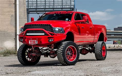 Dodge Ram Body Lift Heavy Duty Truck Red Custom Wheels, ram trucks HD ...