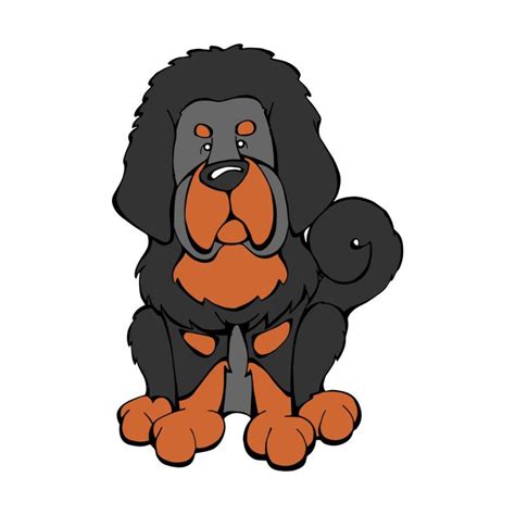 Tibetan Mastiff | Tibetan mastiff, Cartoon styles, Character design ...