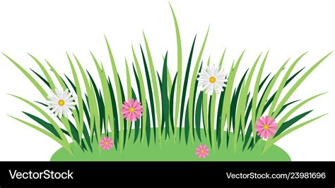 Nature grass cartoon Royalty Free Vector Image